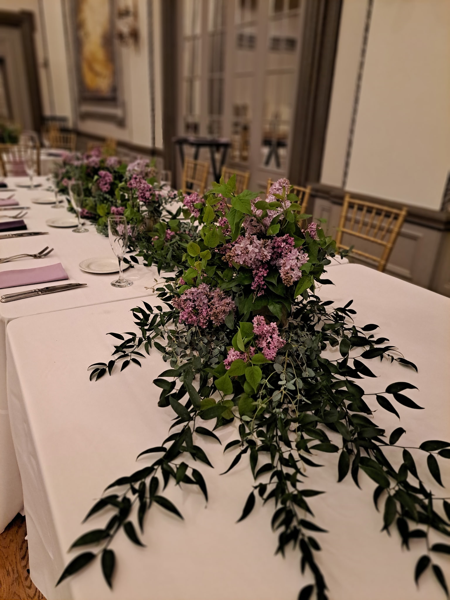 Romantic wedding table flowers for Cleveland Ohio reception