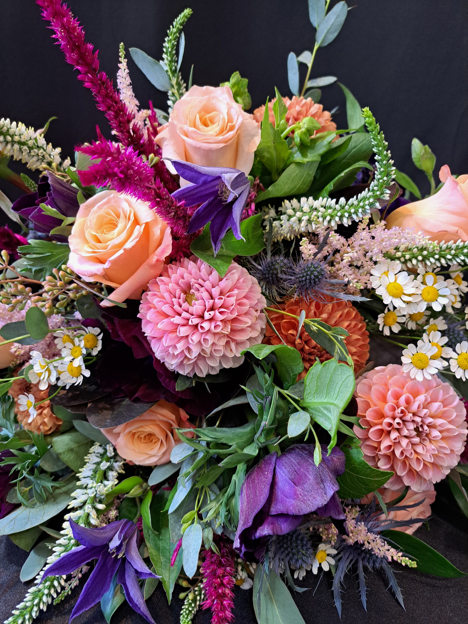 Floral decor for Cleveland, Ohio wedding ceremony