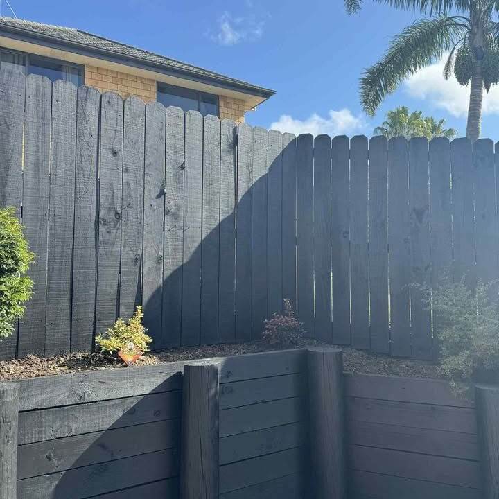fence restoration Auckland old weathered fence restored and repainted