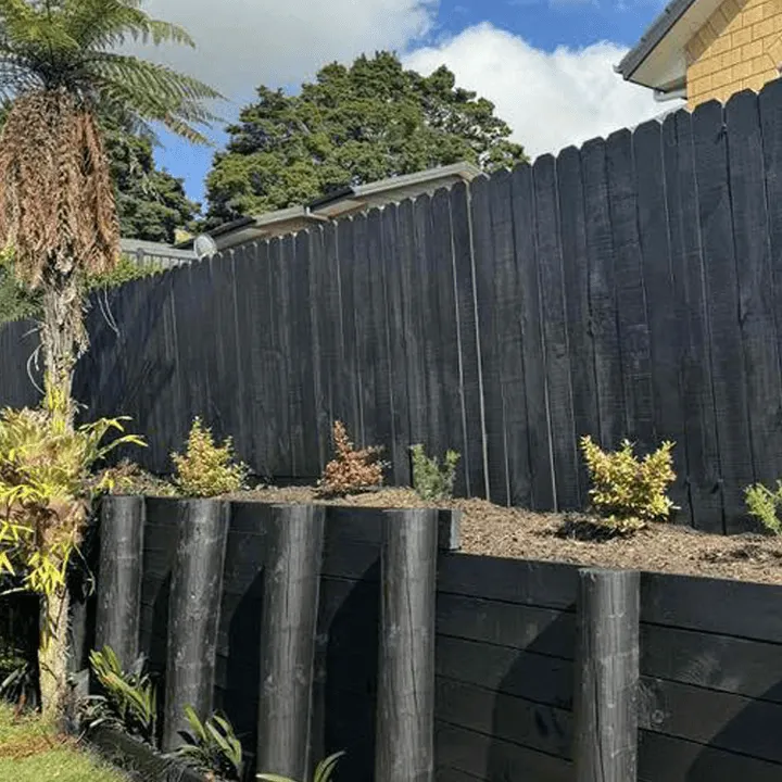 fence colour refresh Auckland dark painted fence modern finish