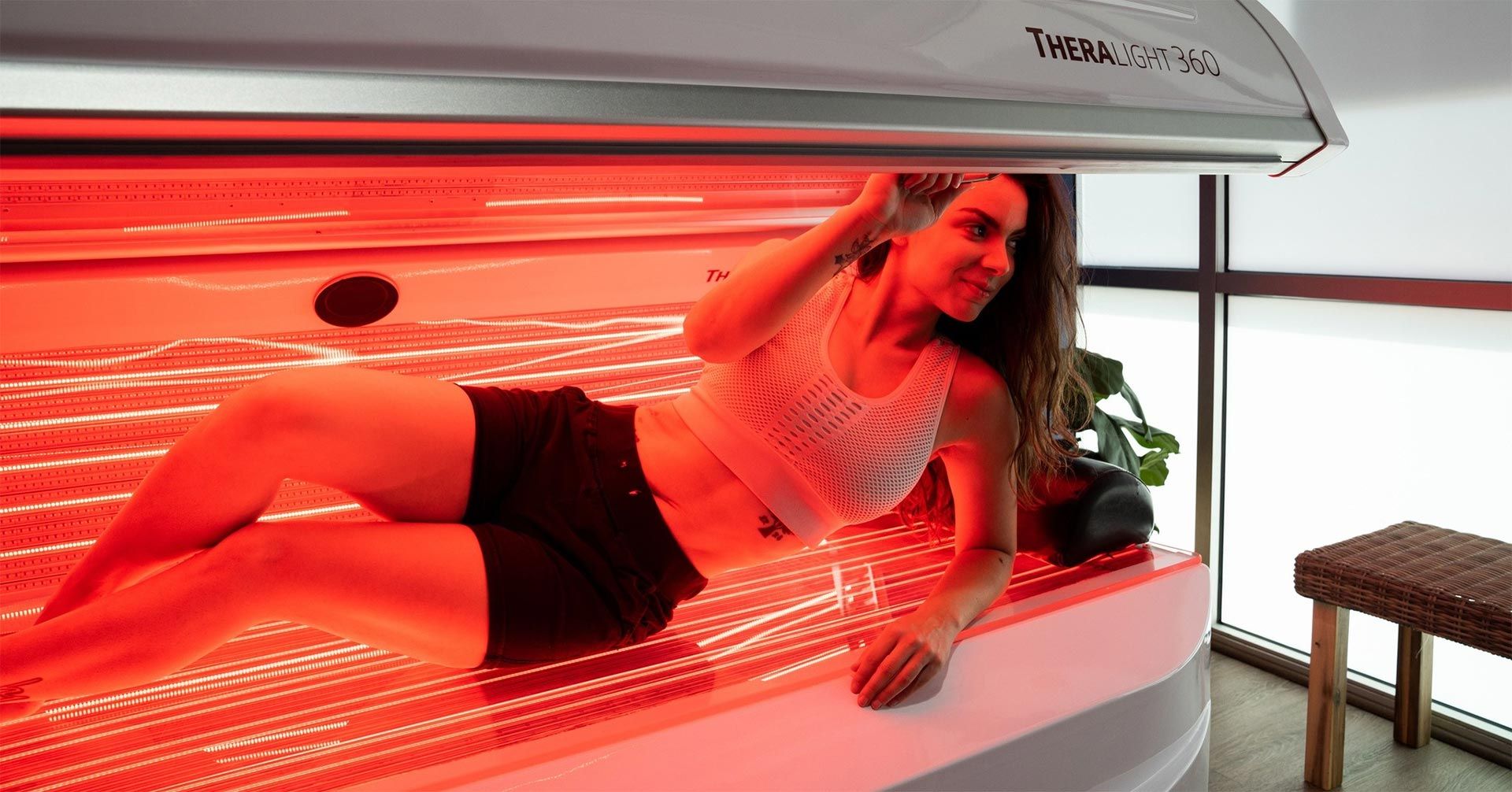 Red Light Therapy with TheraLight 360 bed for Recovery and Healing