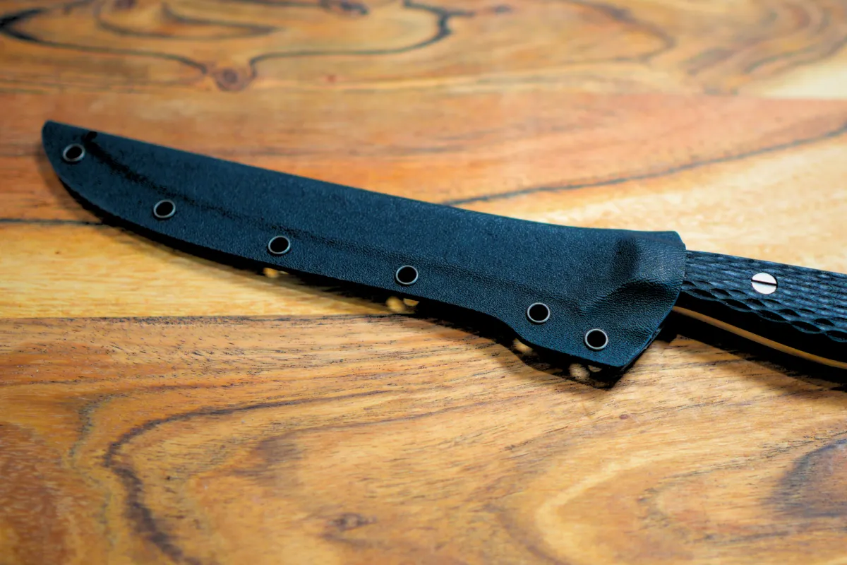 Professional-grade Kydex sheath with secure clip system