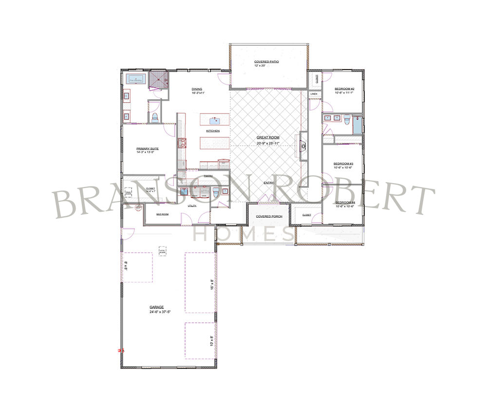 Mikaela Semi-Custom Home Floor Plan by Branson Robert Homes