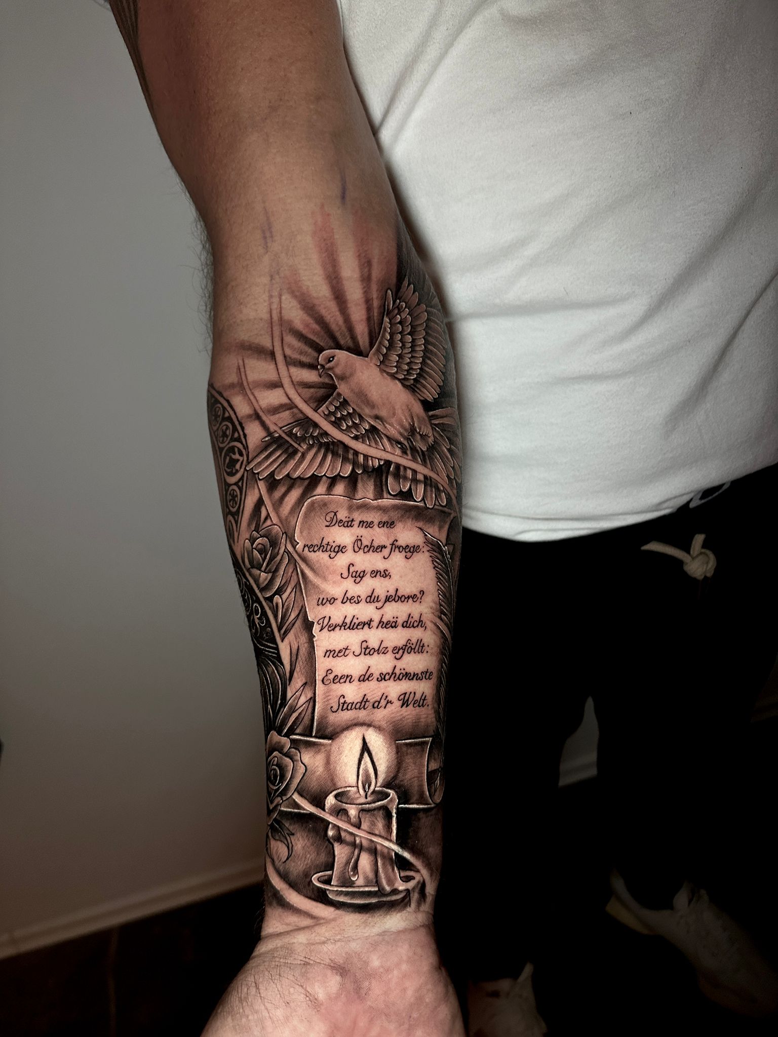 person in blue denim shorts and white nike sneakers standing on gray concrete floor