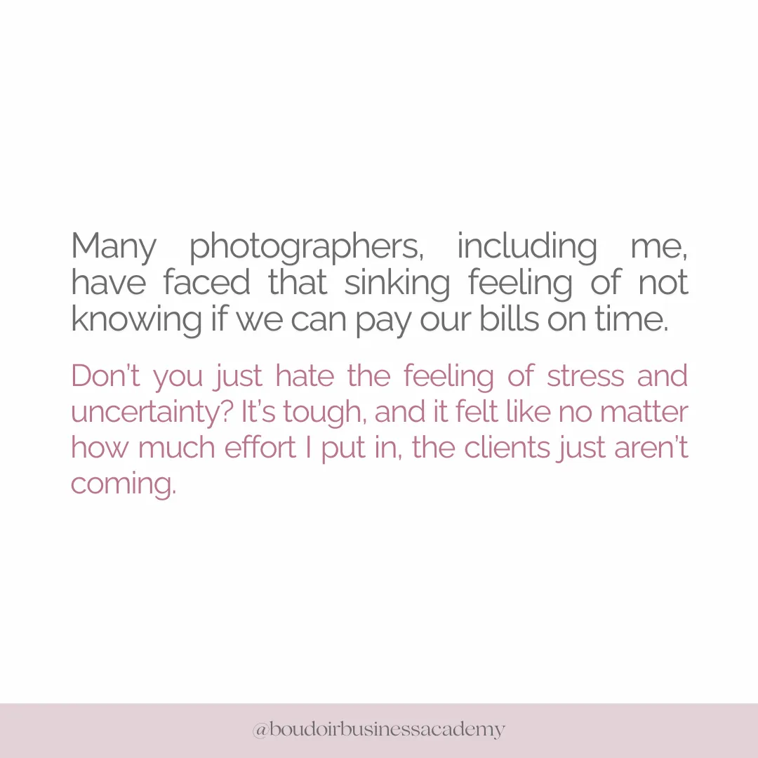 Photography Business Academy fixing feeling stressed