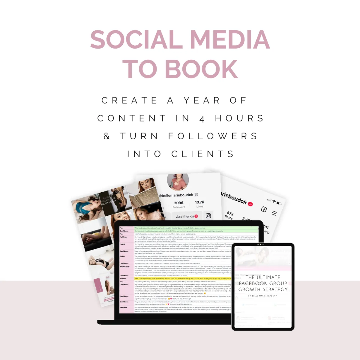 Photography Business Academy social media to book