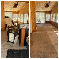 before and after junk removal job