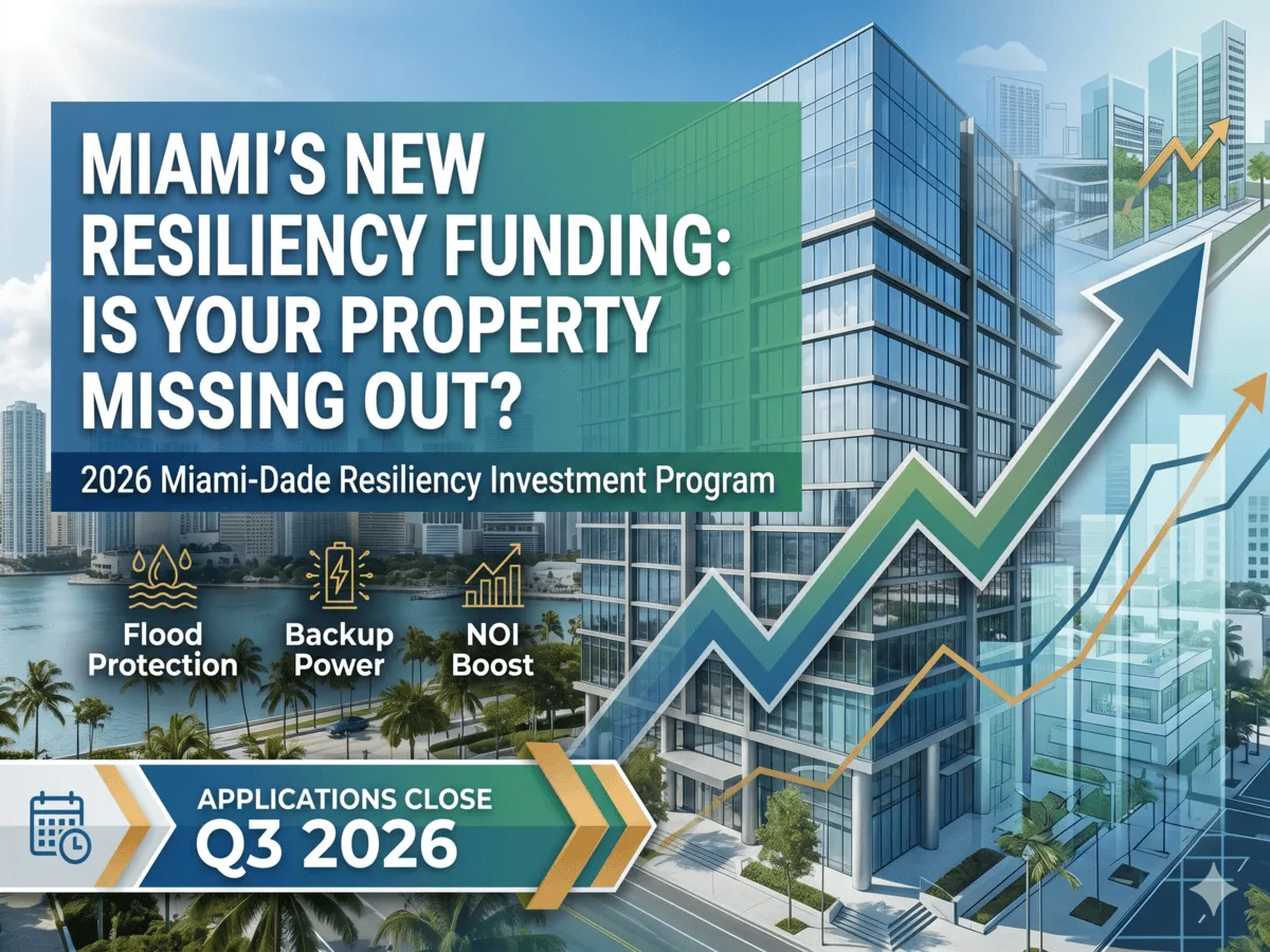 Miami's 2026 Resiliency Funding Explained: How Property Owners Can Protect NOI and Asset Value