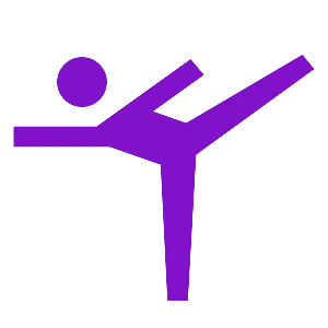 Icon of person stretching, representing therapeutic mobility exercises at Back & Beyond chiropractic clinic