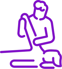 Graphic icon of limb chiropractic adjustment, highlighting holistic care services in Redmond clinic