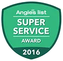 Angie's List Super Service Award 2016 for Clean Gutter Protection.