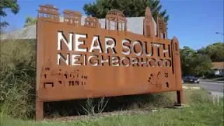 Porch with cedar rail and new stairs in Near South Lincoln