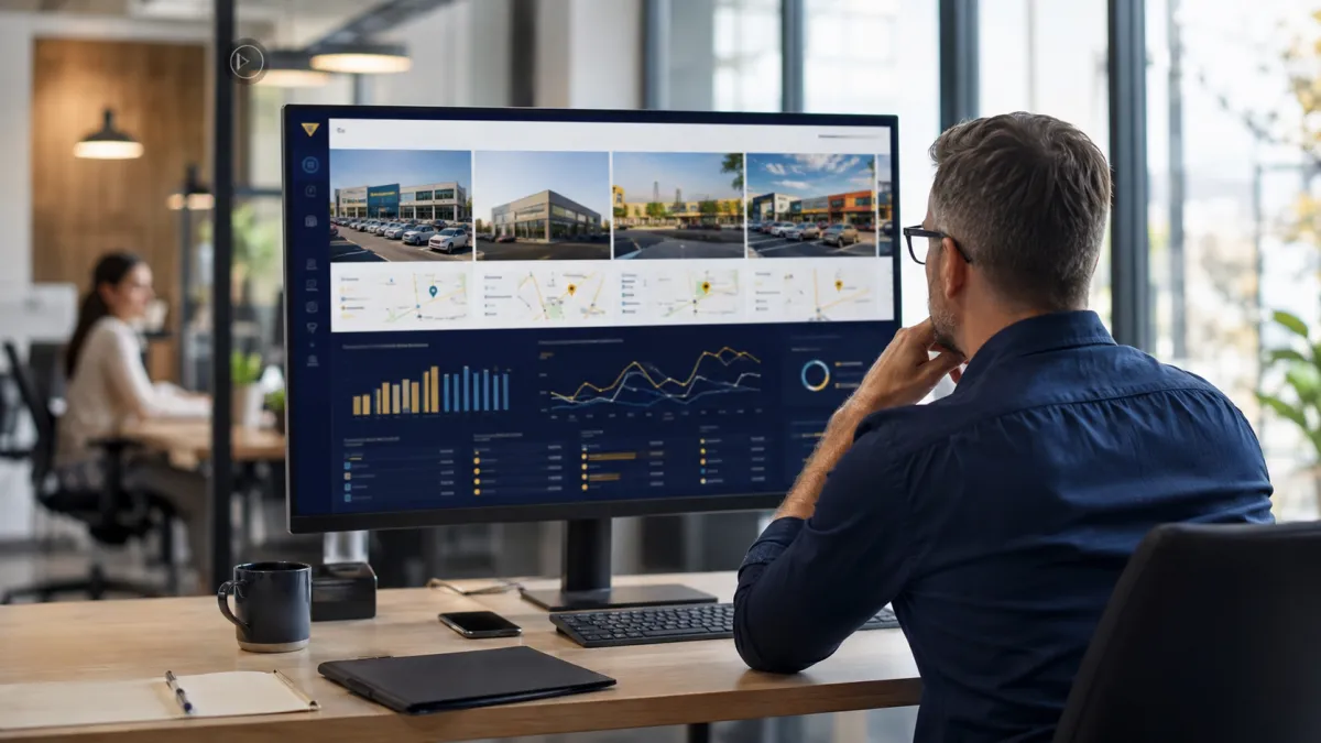 Operations manager monitoring customer reviews across several business locations from one dashboard.