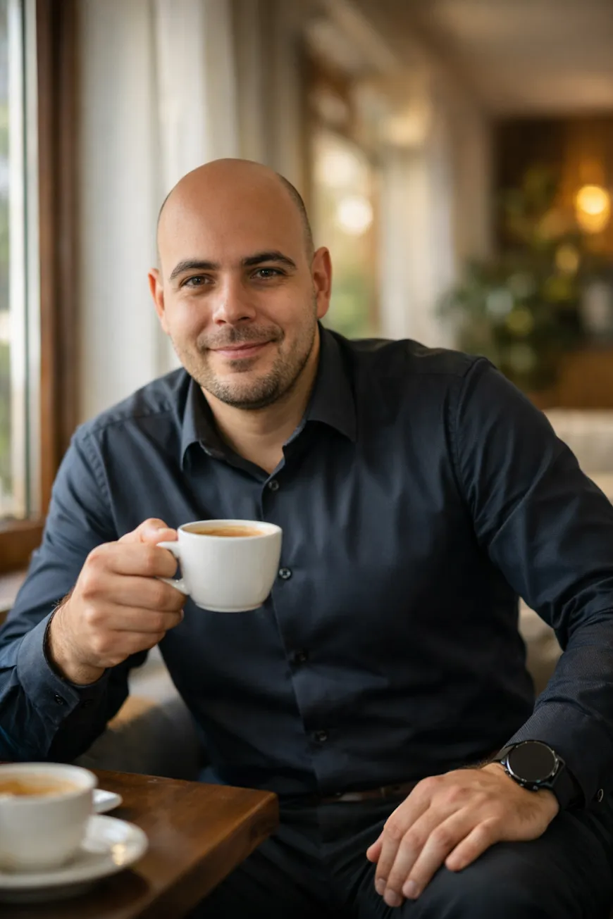 Lukáš Kazimour, finanční poradce Litvínov, portrét při pracovním setkání