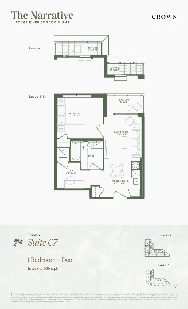 1 Bedroom + Den