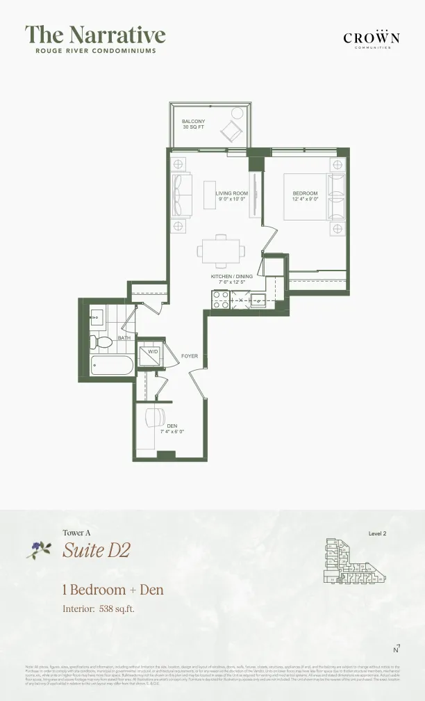 1 Bedroom + Den