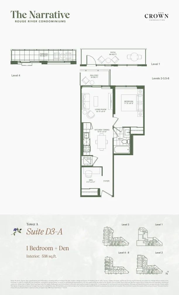 1 Bedroom + Den