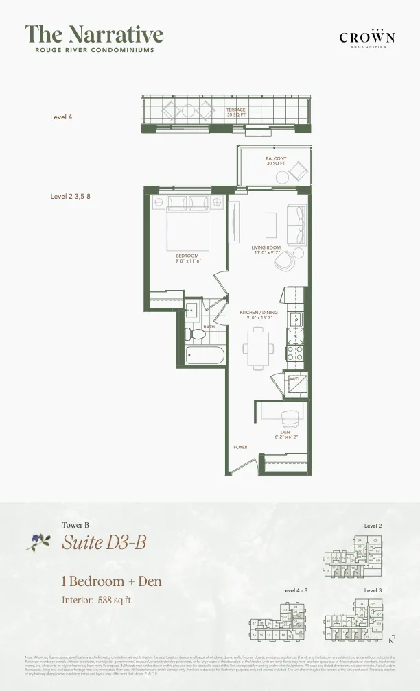 1 Bedroom + Den