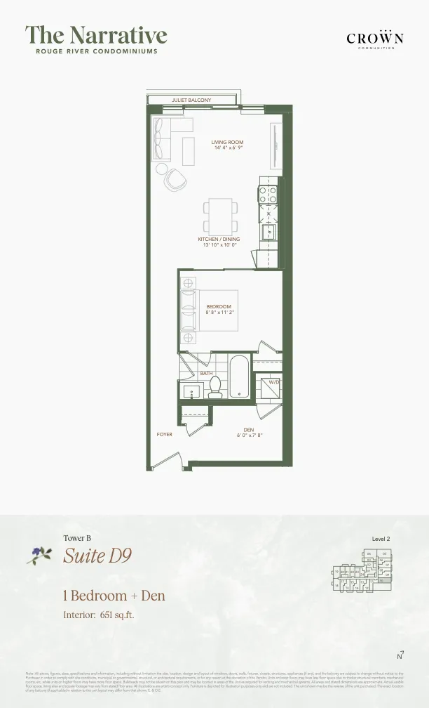 1 Bedroom + Den