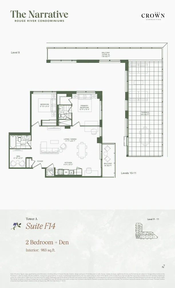 2 Bedroom + Den