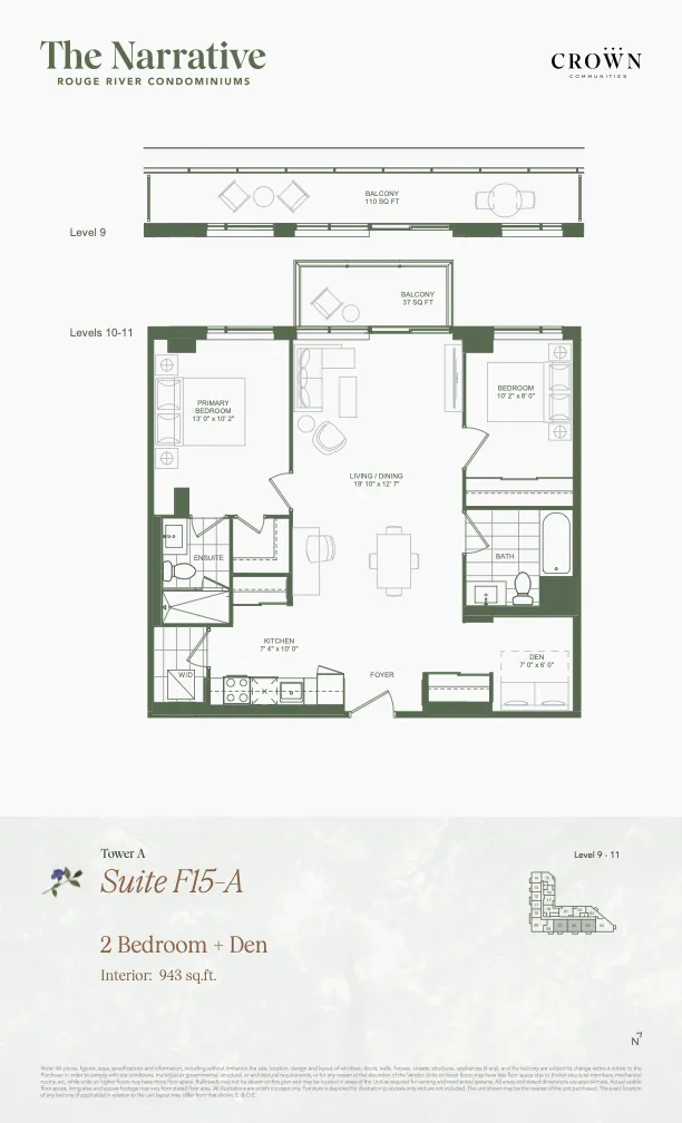 2 Bedroom + Den