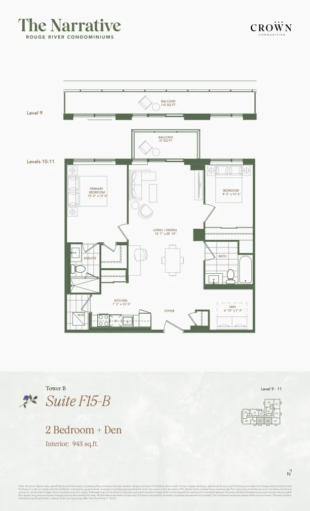 2 Bedroom + Den