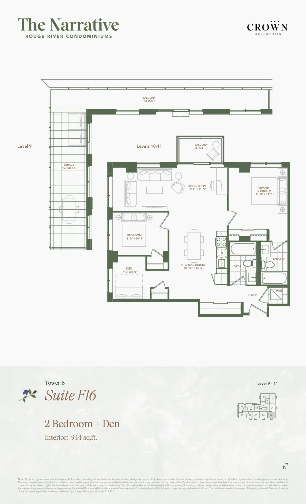 2 Bedroom + Den