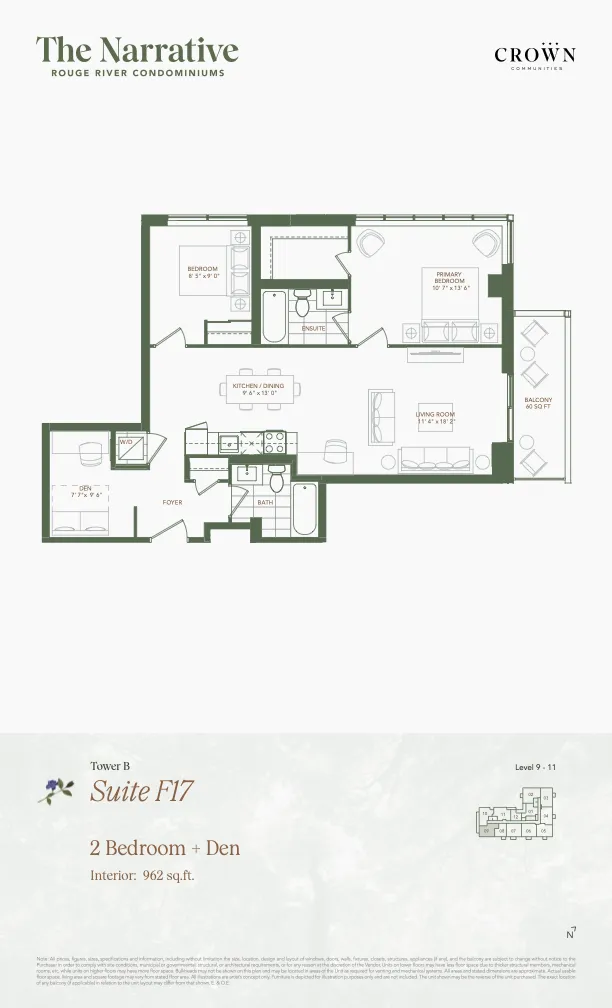 2 Bedroom + Den