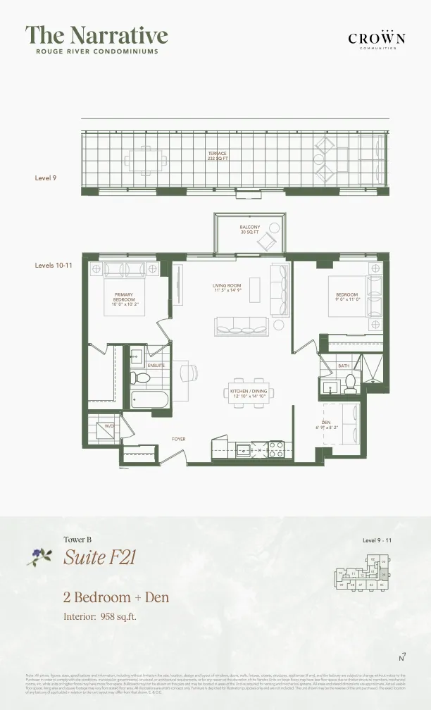 2 Bedroom + Den