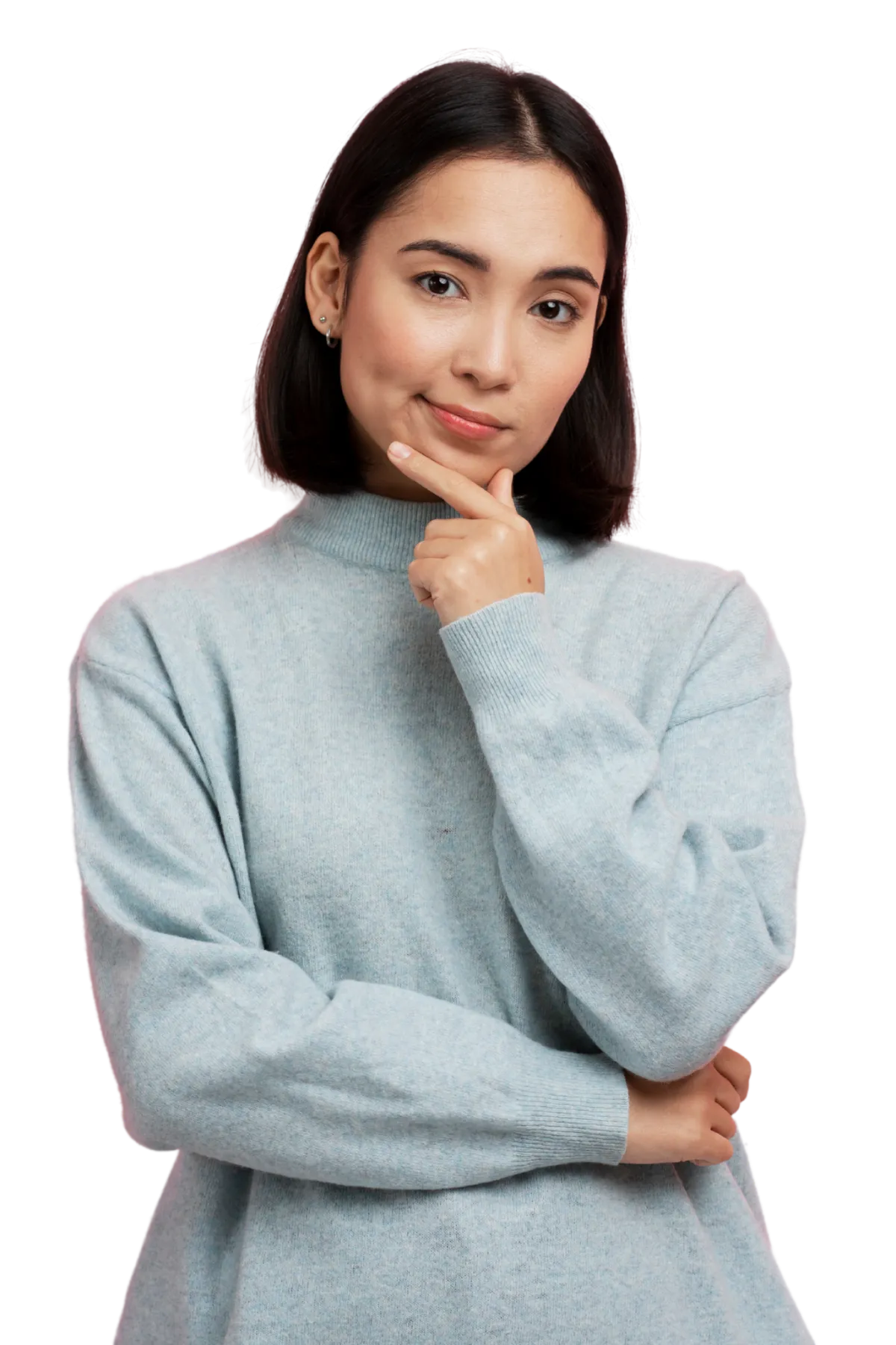 Portrait of a diverse coach in early 40s with a candid expression and warm tones.