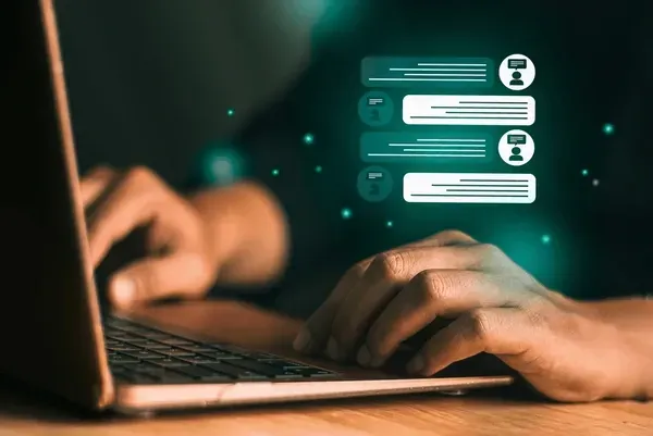 person using MacBook Pro