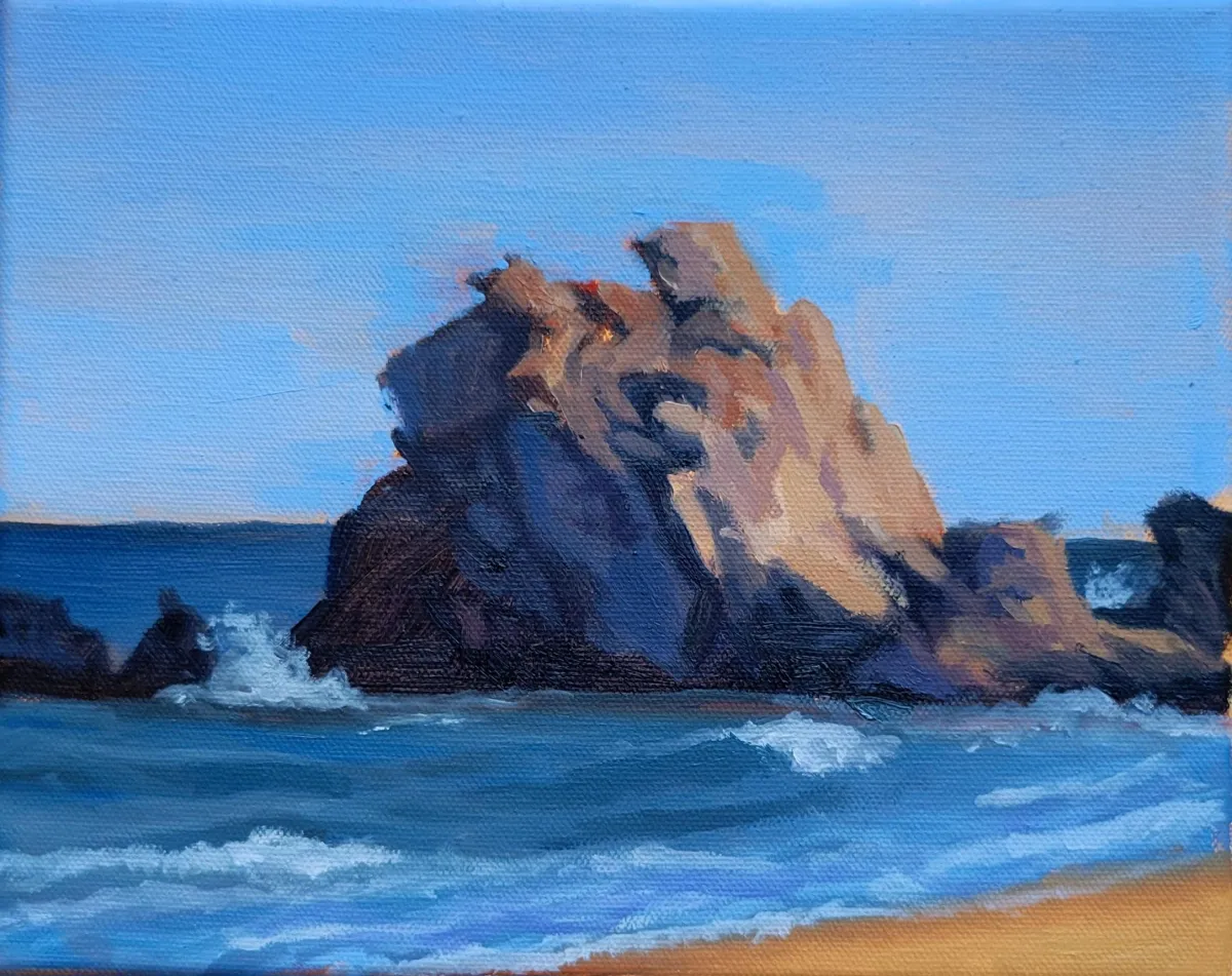 landscape painting of the Spanish coast