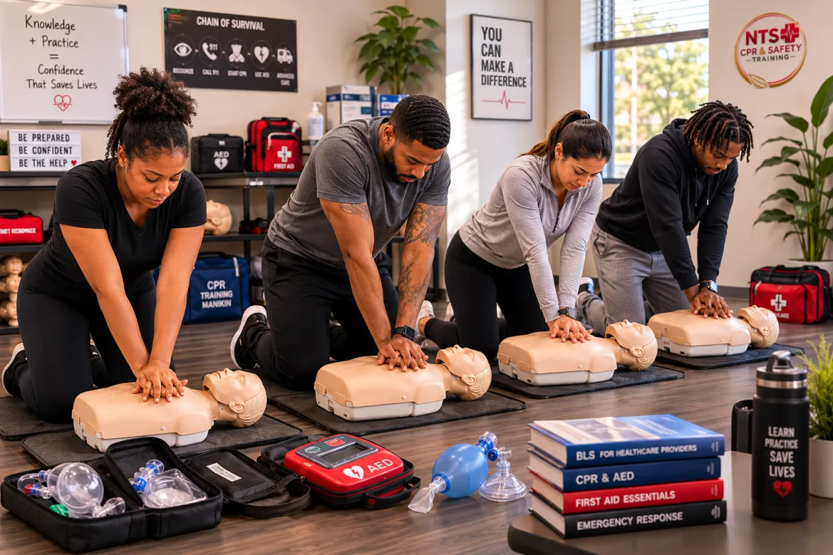 CPR hands-on training with small class sizes