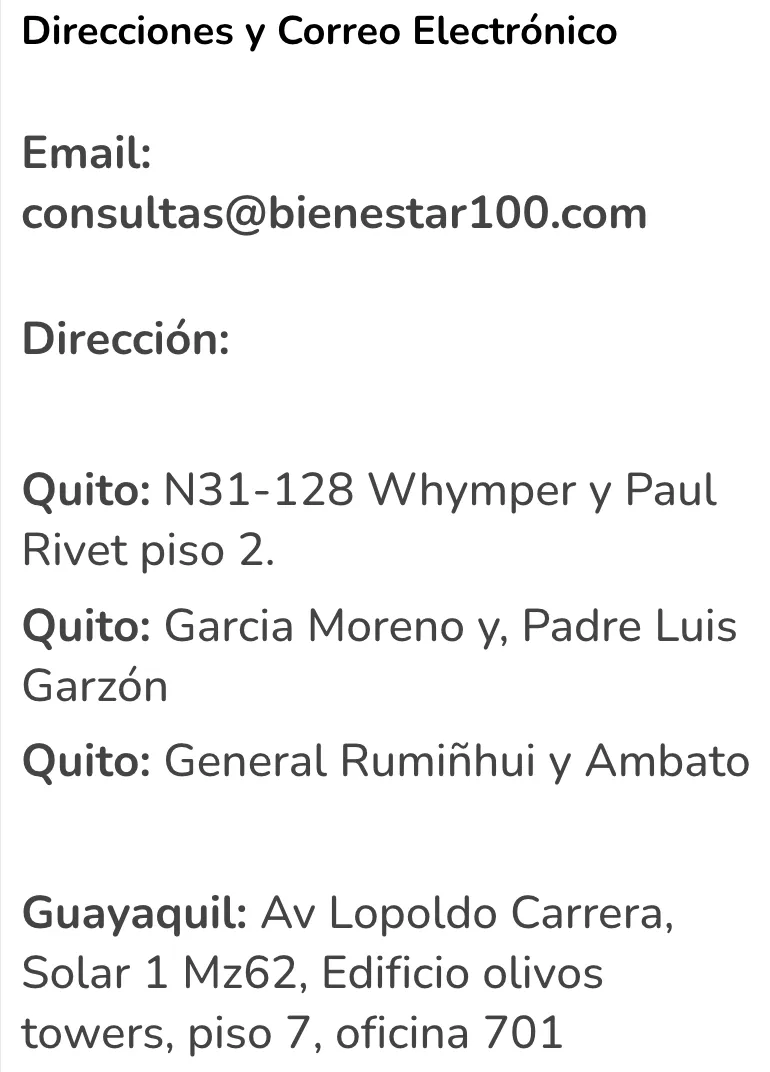 ubicaiones de todas nuestras sedes en quito y guayaquil