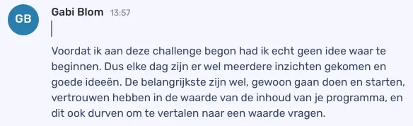 Deelnemer ervaring