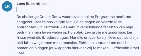 Deelnemer ervaring