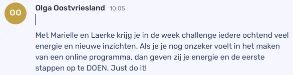 Deelnemer ervaring