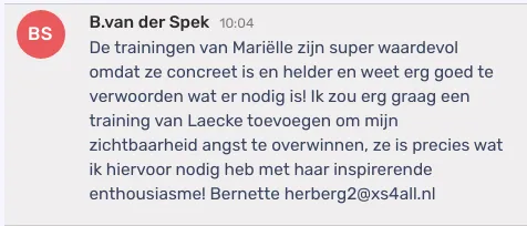 Deelnemer ervaring