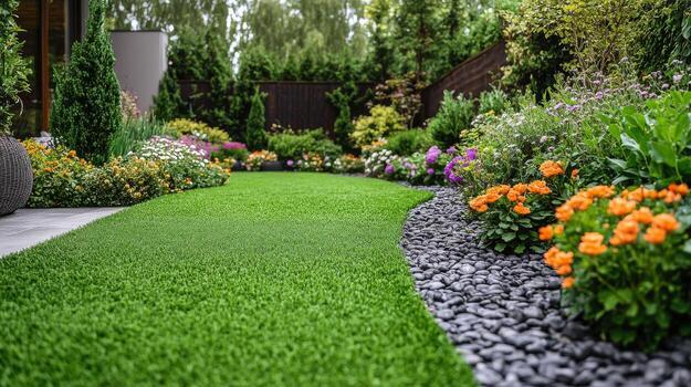 artificial turf around pool