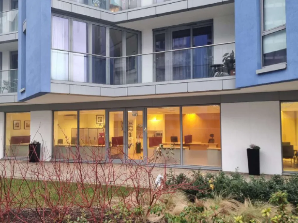 Modern ground floor office for sale or to let at 2 Milliners House, Eastfields Avenue, Wandsworth SW18 — riverside development