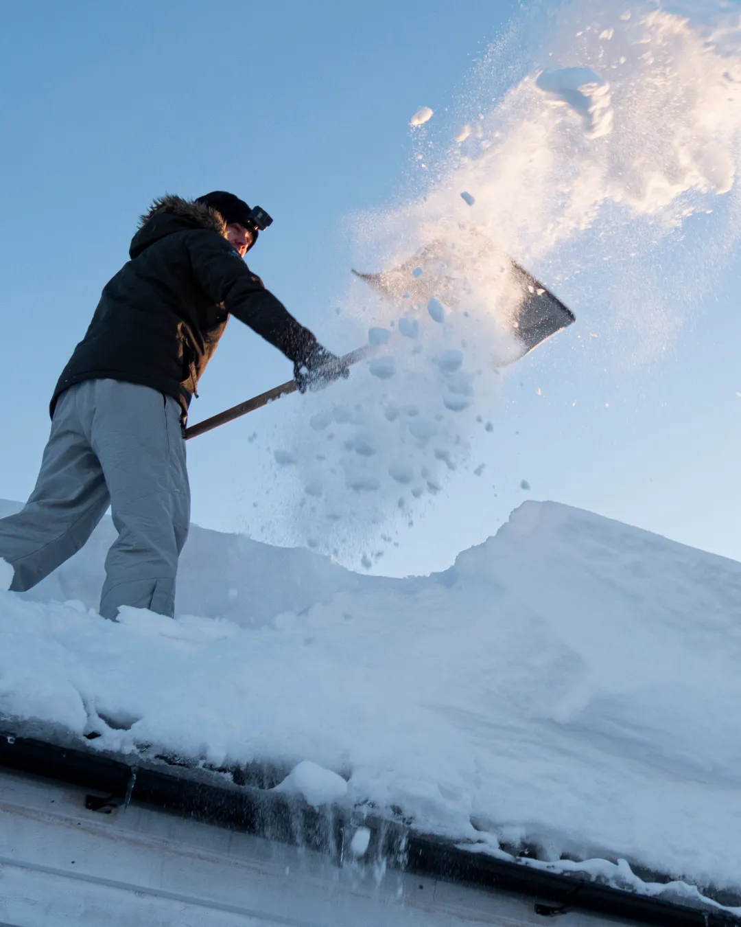 Safe roof snow removal in Duluth MN area