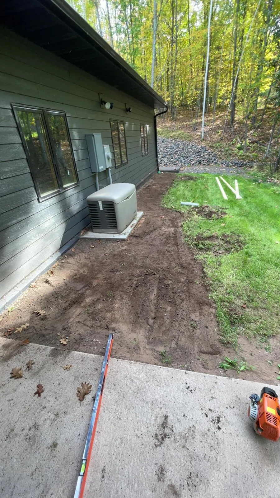 Before concrete driveway installation in Northern Wisconsin