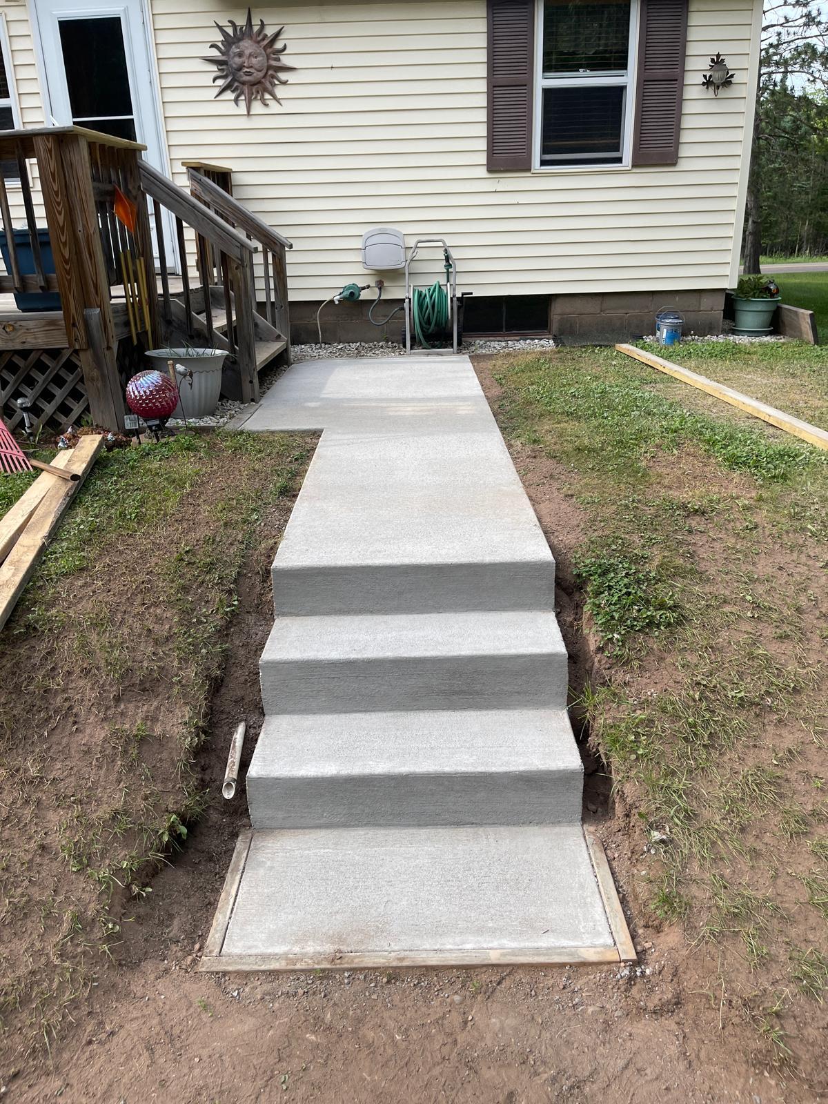 After concrete patio installation in Ashland WI