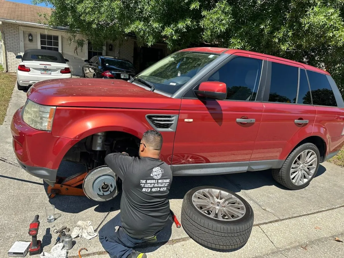On-site brake repair service at customer’s home in Port Richey
