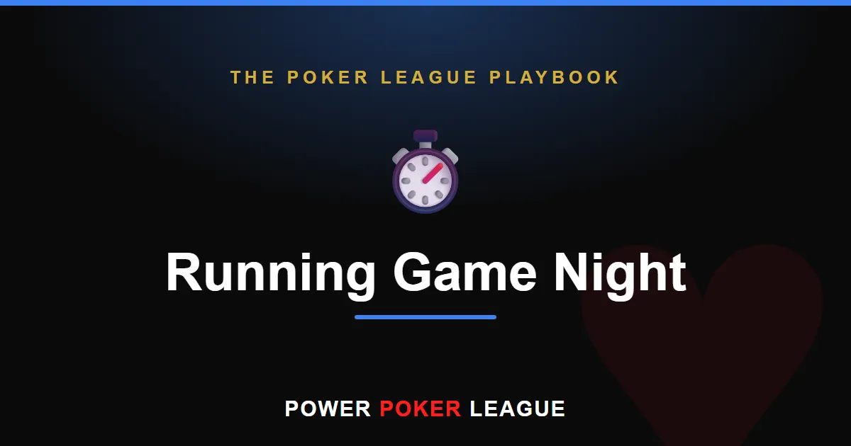 How to Run a Poker Tournament Night (Step-by-Step, 2026)