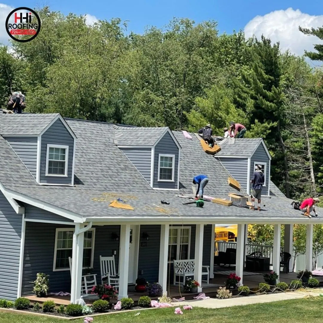 roofing, expert roofers doing a roof repair