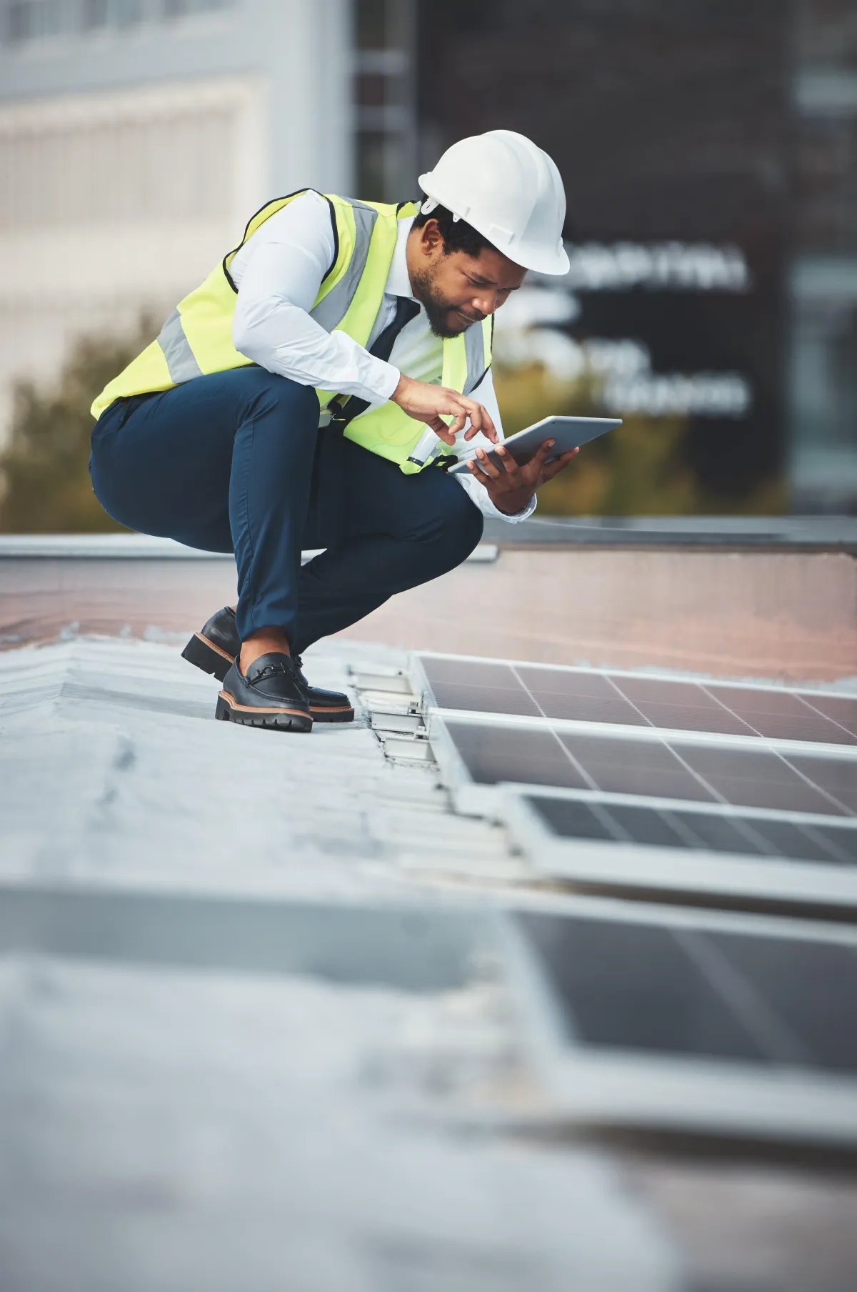 roofing experts installing solar panels