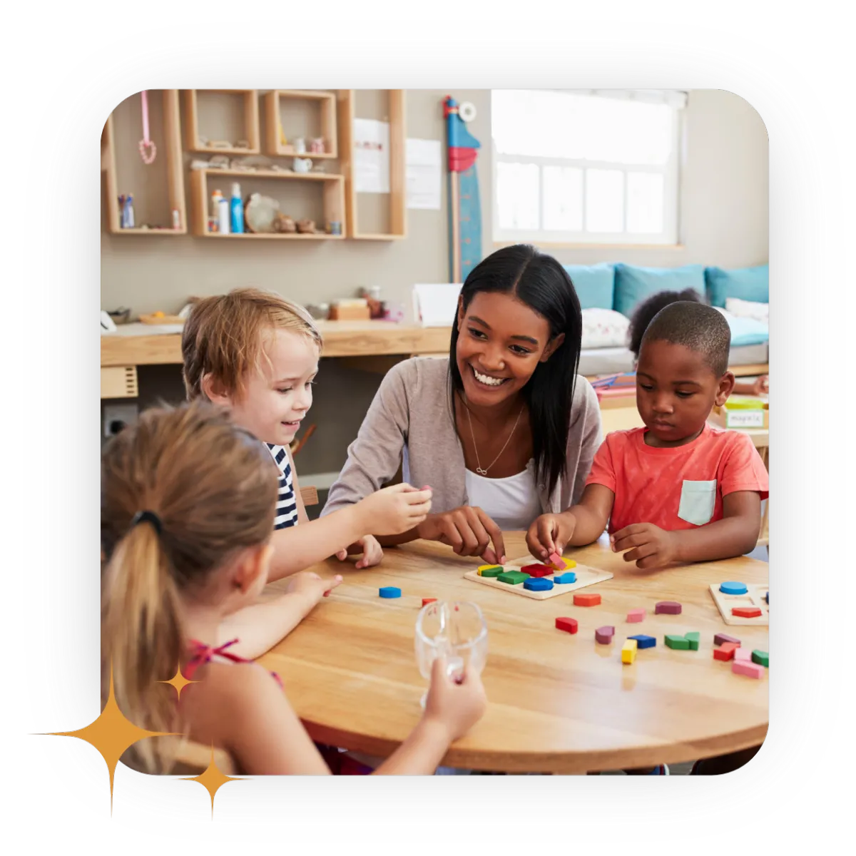 teacher teaching in class