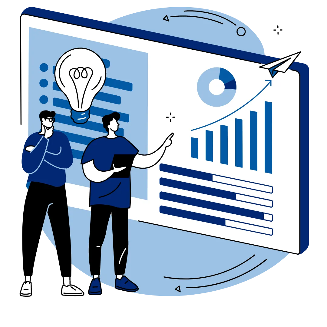 Cartoon of ROI chart visualization