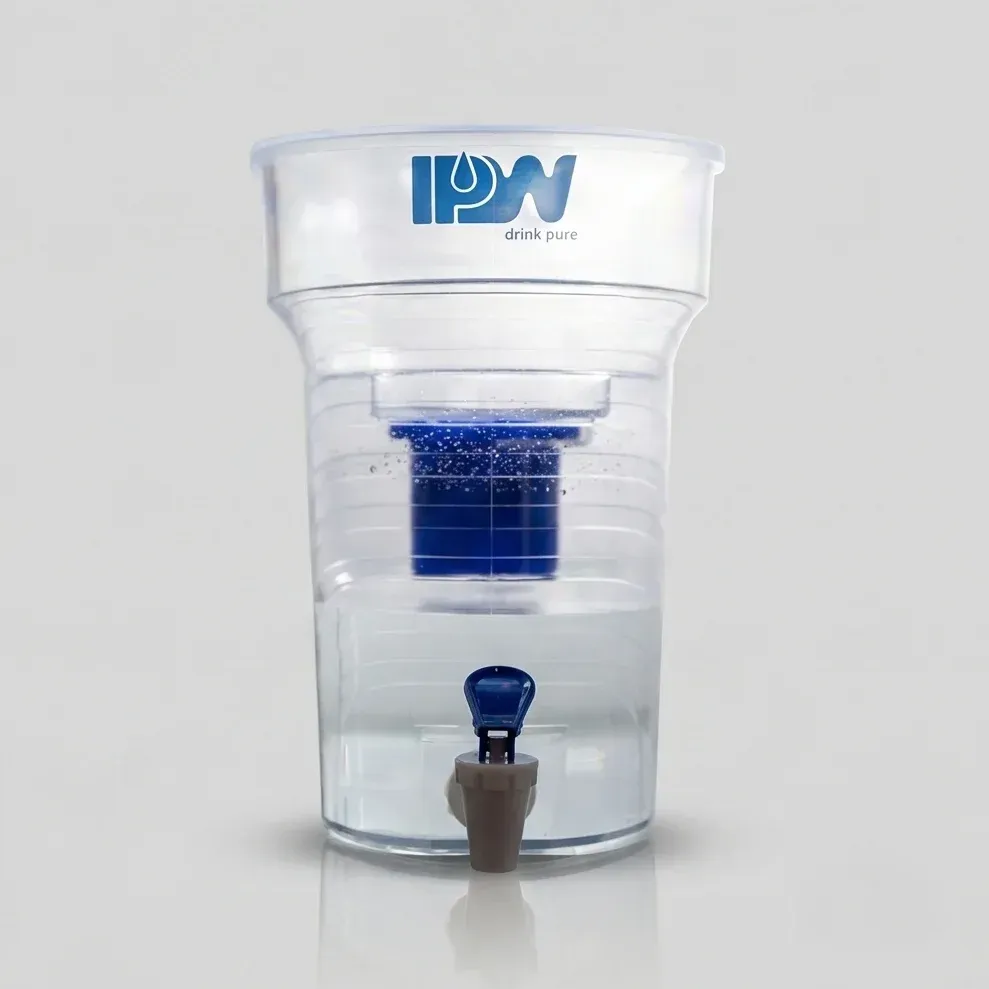 IPW Countertop with blue lever tap